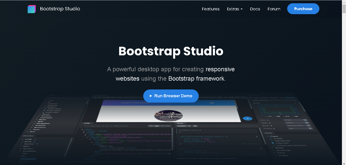 bootstrap studio professional website designing tool