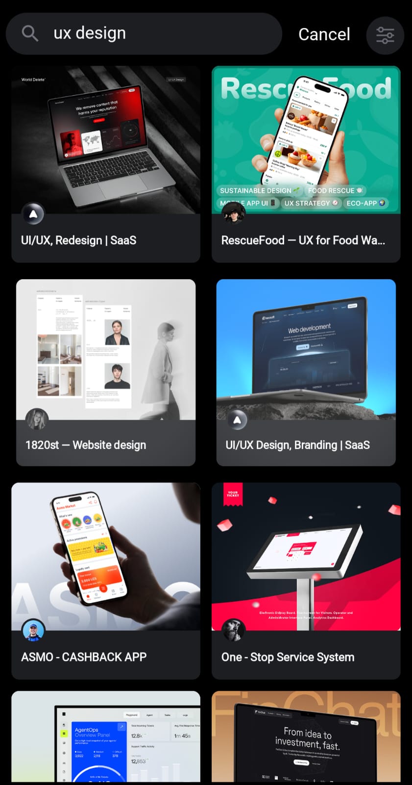 behance porfolio ux design